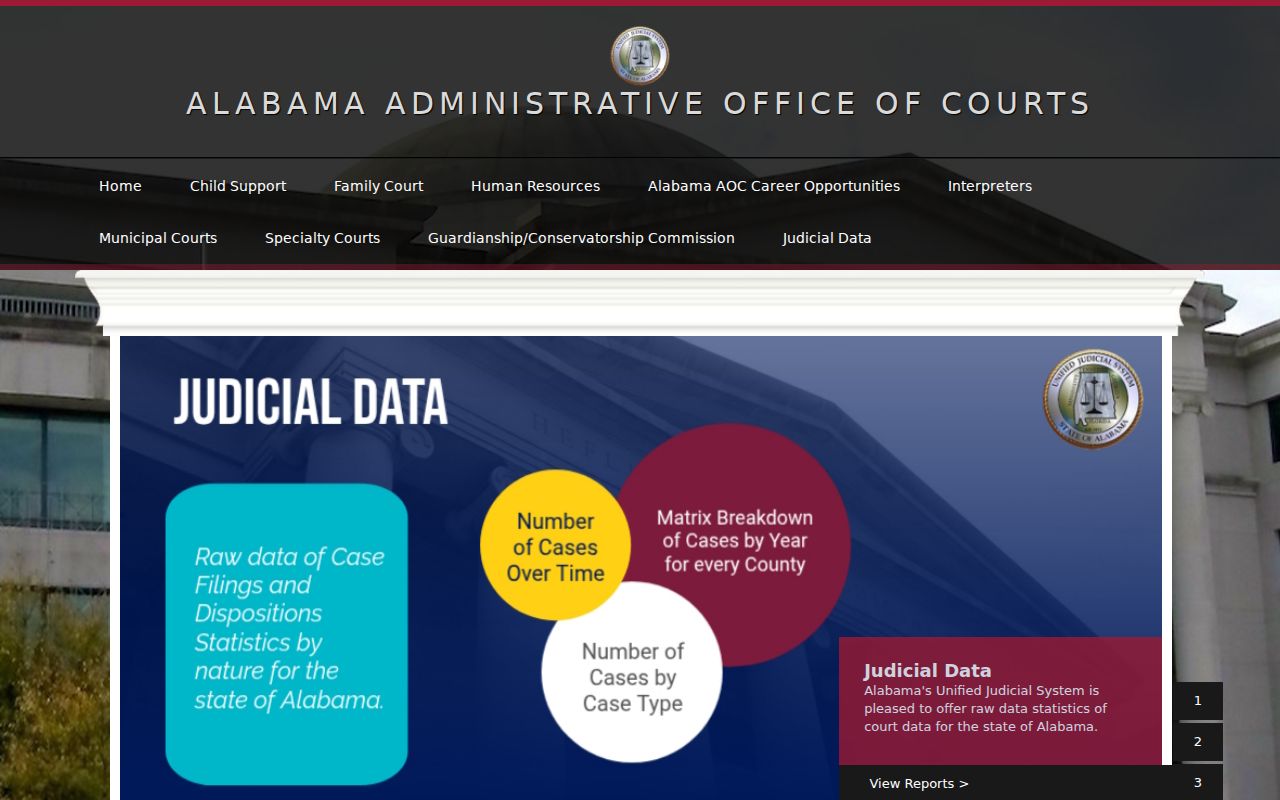 Barbour County bench warrant search context on the Alabama court access site